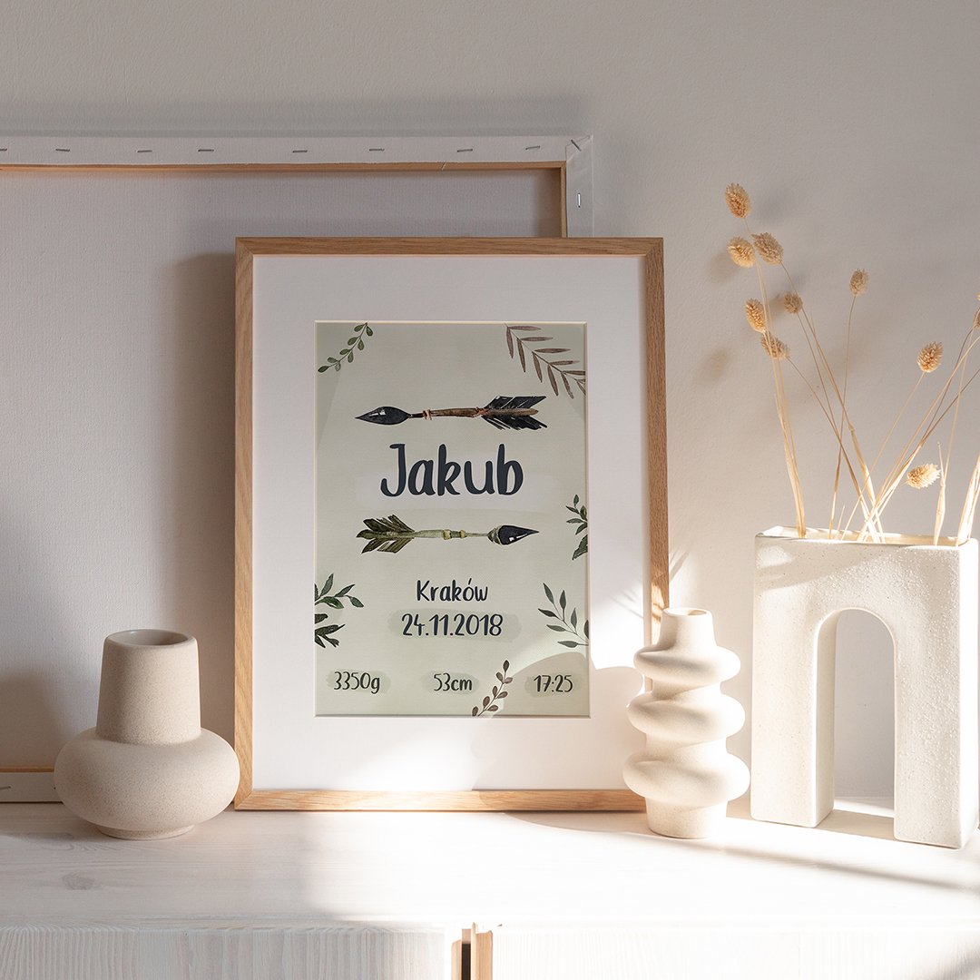 Plakat Metryczka - Kolekcja Boho