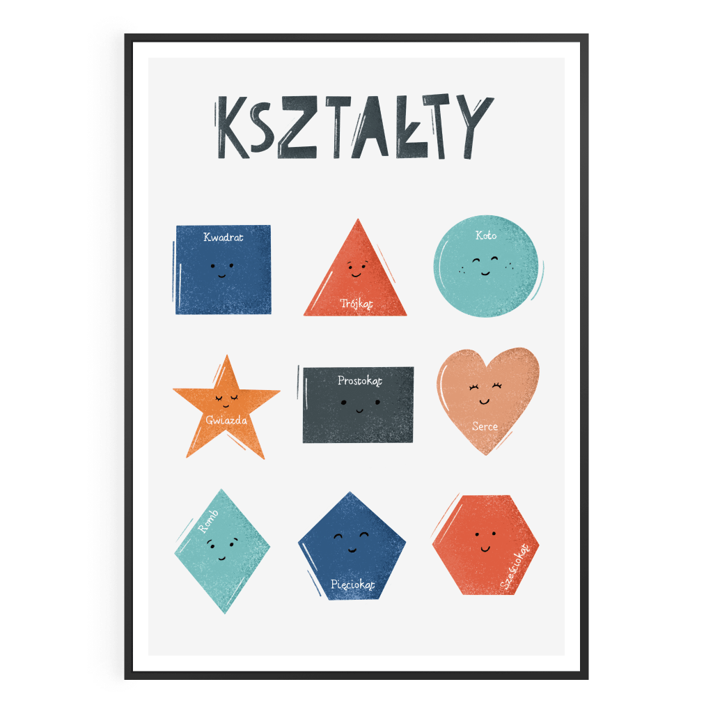 Plakat Kształty - Kolekcja ABC