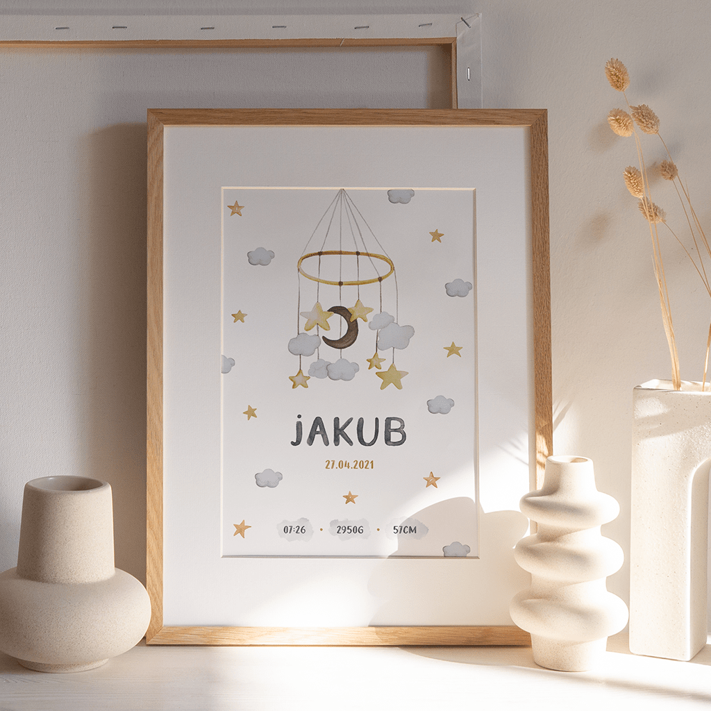 Plakat Metryczka 01 - Kolekcja Akwarelowa Magia
