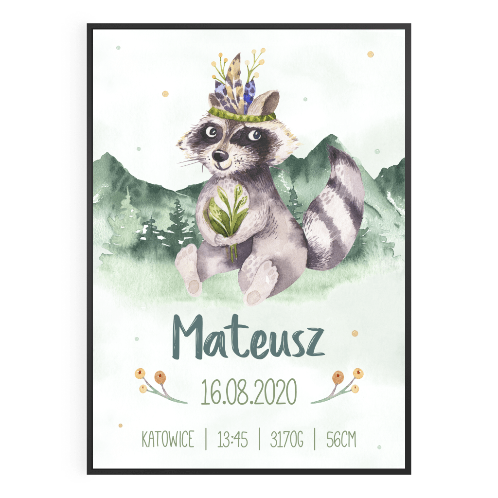 Plakat Metryczka 02 - Kolekcja Leśne Historie