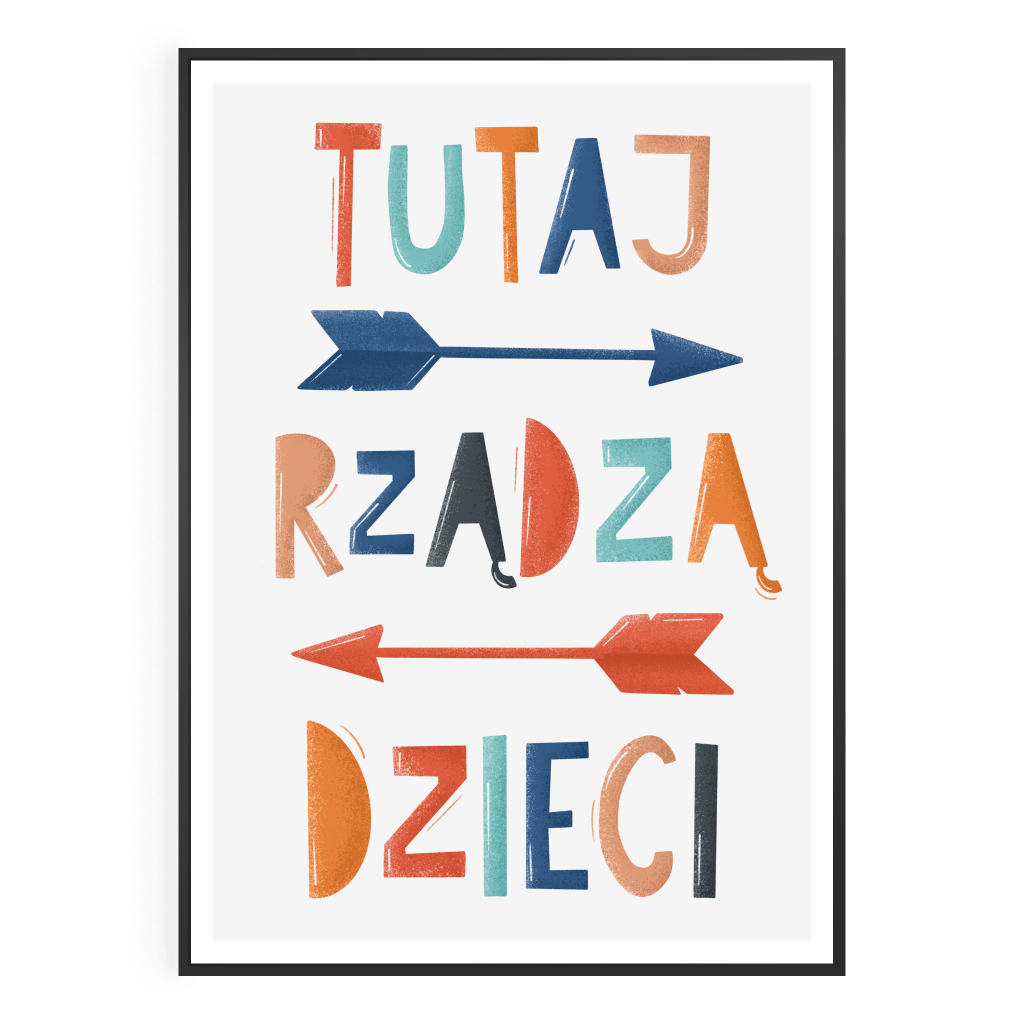 Plakat Tutaj Rządzą Dzieci - Kolekcja ABC