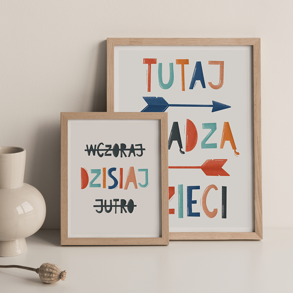 Plakat Wczoraj Dzisiaj Jutro - Kolekcja ABC